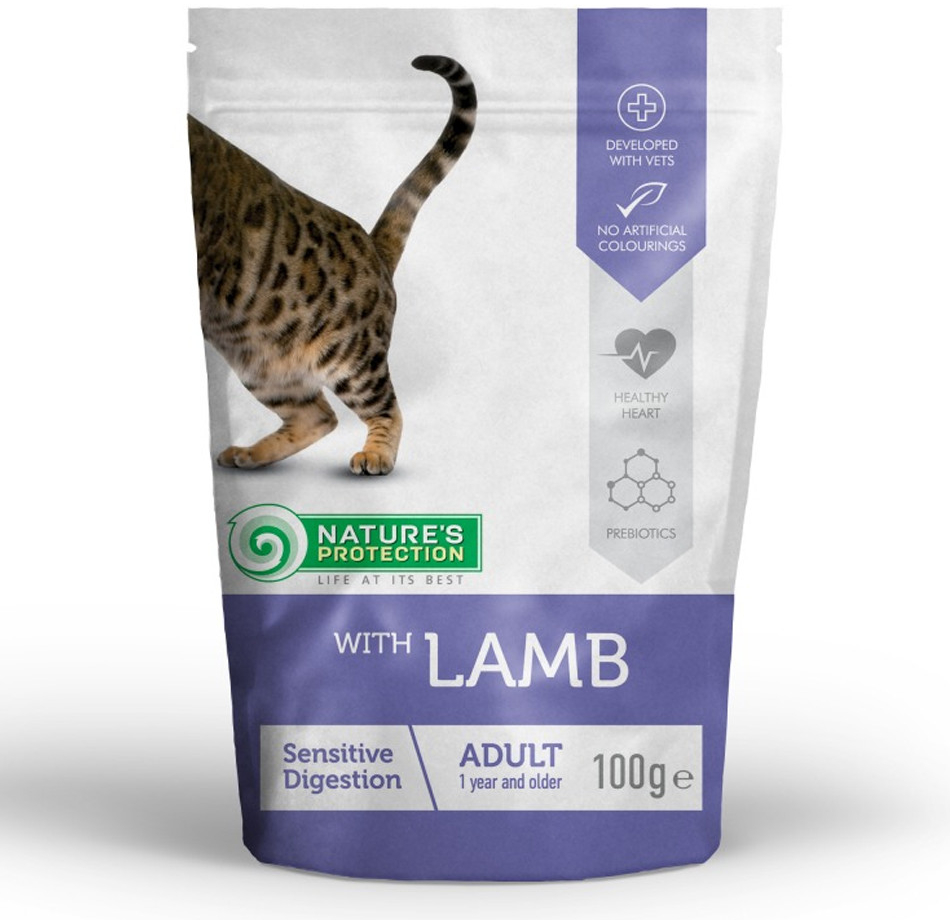 Nature´s Protection cat adult sensitive digestion lamb 22 x 100 g