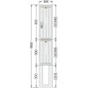 SFOS prístrojová prázdna skriňa OZ-0/80 + OZ-0/60 + ZD-0, 300x1900x245mm