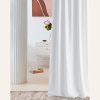 Room99 Zatemňujúci záves LAUREL - biely 140x280 cm - uchytenie dekoračné kolieska