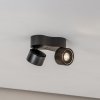 Arcchio LED stropné bodové svietidlo Rotari, 1240lm, 2 svetlá, čierne - 10025756