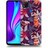 Picasee silikónový prehľadný obal pre Xiaomi Redmi 9C - Purple Leaf
