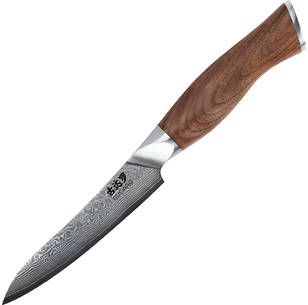 Gudaro - Damaškový kuchynský nôž TAKUMI 5", 67 vrstiev ocele, dĺžka 12,5 cm, orech GD1003-B