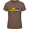 Dámske PRIDE Tričko s Dúhovým dizajnom Pride Čokoládová