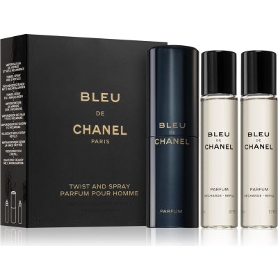 Chanel Bleu de Chanel parfém + náhradná náplň pre mužov 3x20 ml