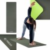TREXO Podložky na jogu, mäkká pena TPE 2, 183 x 61 cm, hrúbka 6 mm, zelená, dvojfarebná, pre vnútorný klub Pilates, strečing, gymnastika YM-T01Z