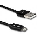 Qoltec 50423 Lightning / USB, MFI, strengthened, 1,5m, černý