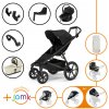 Thule Set 11v1 Urban Glide 4-wheel Black 2024+madlo+vanička Soft beige+príslušenstvo JOMK+Thule Maple Black+Thule Alfi+adaptéry