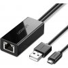 Ugreen externá sieťová karta micro USB 100Mbps pre Chromecast 1m čierna (30985)
