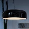 FLOS Smithfield S - Závesná lampa v lesklej čiernej farbe - F1371030