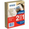 Epson Premium Glossy Photo Paper, C13S042167, foto papier, promo 1+1 zdarma typ lesklý, biely, 10x15cm, 4x6