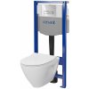 Cersanit Mille, System50 MECH podomietkový rám + závesná wc misa Mille Plus CleanOn + chrómové tlačidlo MOVI II, S701-752