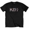 Rock Off Kiss tričko Kiss s kamienkami čierne