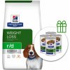 Hill's Prescription Diet r/d Regulácia hmotnosti granule pre psov 10 kg + 4 konzervy ZADARMO