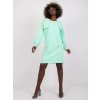 Mintové dámske mikinové šaty s vreckami EM-SK-717.33X-mint ONE SIZE