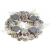 MagicHome Vianoce Veniec Vianoce modro-biely, 30 cm