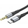 HOCO UPA22 AUX 3,5mm - typ C, 1m, čierny (Kábel AUX 3,5mm JACK - typ C, 1m)