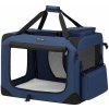 Skladacia prenosná taška pre psov, veľkosť L, tmavomodrá