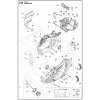 Kľuková skriňa zostava 590195601, 590195603 pre Husqvarna 572 XP (Položka číslo 1, kľuková skriňa zostava)