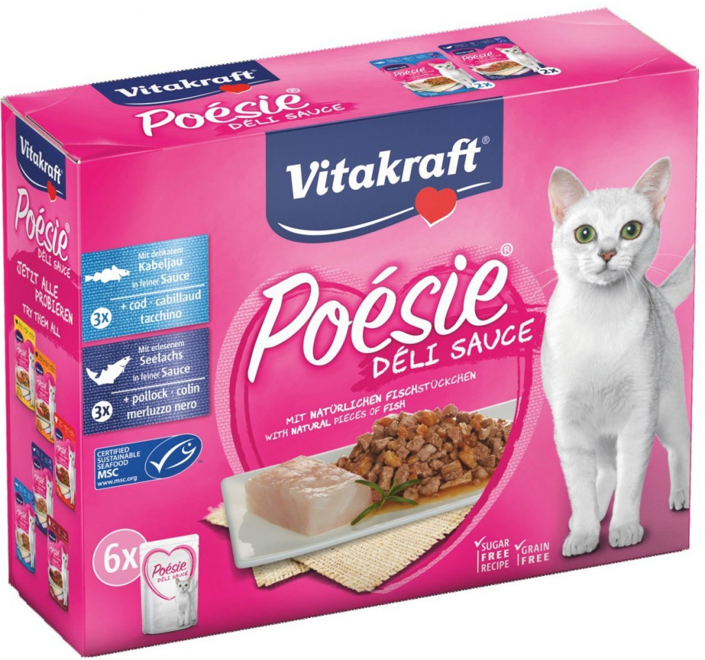 VITAKRAFT Poésie DéliSauce s rybou 6 x 85 G