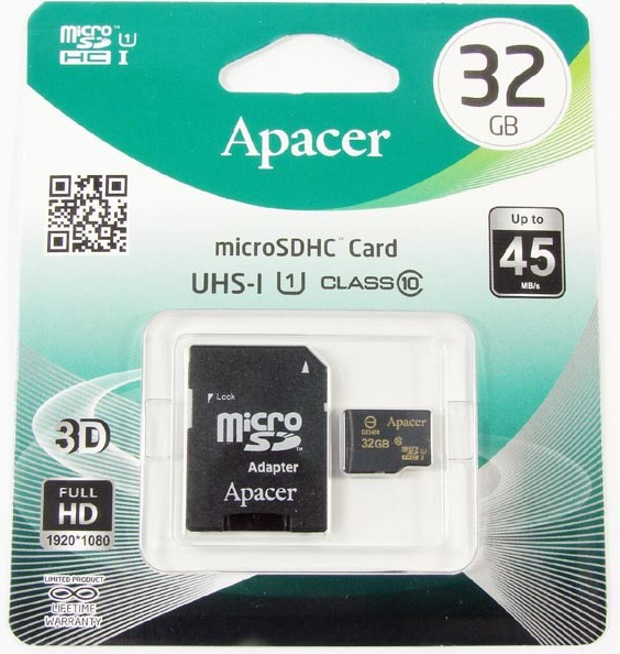 Apacer SDHC 32GB UHS-I U1 AP32GMCSH10U1-R