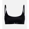 Karl Lagerfeld plavky KARL DNA GLAM SCOOP TOP BLACK