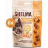 Shelma bezobilninové maškrty pre mačky kuracie mäso a kurkuma 8×60 g