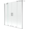 Mexen Velar Duo, 2-krídlová posuvná vaňová zástena 160 x 150 cm, 8mm číre sklo, chrómový profil, 896-160-000-02-01