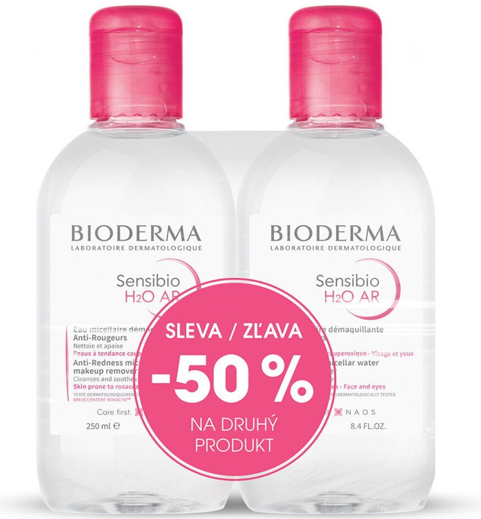 Bioderma Sensibio H2O AR 2 x 250 ml darčeková sada