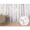 Biante Bavlnený záves Sandra SA-290 Farebné lučne kvety na bielom 150x210 cm