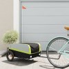 vidaXL Vozík za bicykel, čierno zelený 30 kg, železo 94039