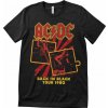 AC/DC Tričko Back In Black Tour 1980 Unisex Black S
