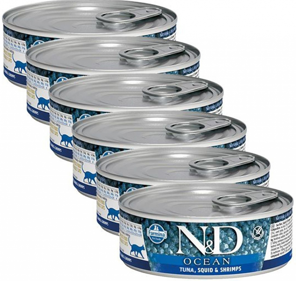 Farmina N&D cat tuna squid & shrimp 6 x 80 g