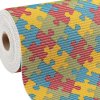 Kúpeľňová penová rohož / predložka PRO-086 Farebné puzzle - metráž šírka 65 cm