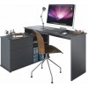 Tempo Kondela Univerzálny rohový PC stôl, grafit, TERINO