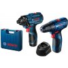 BOSCH Sada: GSR 120-LI + GDR 120-LI +2x GBA 12V 2.0Ah + GAL 1210 CV 06019G8023