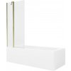 MEXEN/S - Vega obdĺžniková vaňa 180 x 80 cm s panelom + vaňová zástena 80, transparent, zlatá 550118080X9408115000