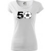 Futbal okrúhle narodeniny 50 - Dámske tričko Pure - S ( Biela )