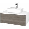 Dreja Kúpeľňová skrinka MODULE SZZ1 80 umývadlo Joy 3 - N01 Biela lesk / D25 Teak