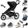 Set 10v1 Thule Urban Glide 3 Black 2024+madlo+vanička Soft beige+pláštenky+moskytiéry+Thule Maple Mid blue+základňa+adaptéry