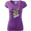 Hudobné nástroje v notách - Dámske tričko Pure - 2XL ( Fialová )