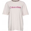 Dámske pyžamové tričko Calvin Klein, S/S CREW NECK biela,ružová S