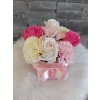 Mydlový flower box mix ružový stredný