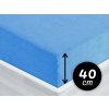 Froté napínacie prestieradlo na extra vysoký matrac FR-015 Svetlo modré 80 x 200 - výška 40 cm
