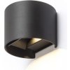 RENDL TITO R DIMM nástenná čierna 230V LED 2x3W IP65 3000K R13737