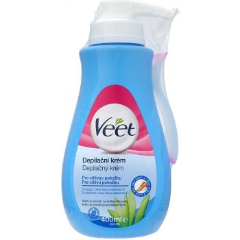 Veet depilačný krém Aloe Vera Vitamínem E citlivá pokožka 400 ml