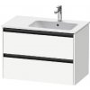 Duravit Ketho.2 - Umývadlová skrinka, 55x81x48 cm, 2 zásuvky, matná biela K25268018180000