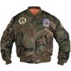BOMBER BUNDA DETSKÁ MA1® PILOTNÁ - WOODLAND