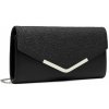Miss Lulu Kabelka - listová, clutch s kvetinovým vzorom, čierna