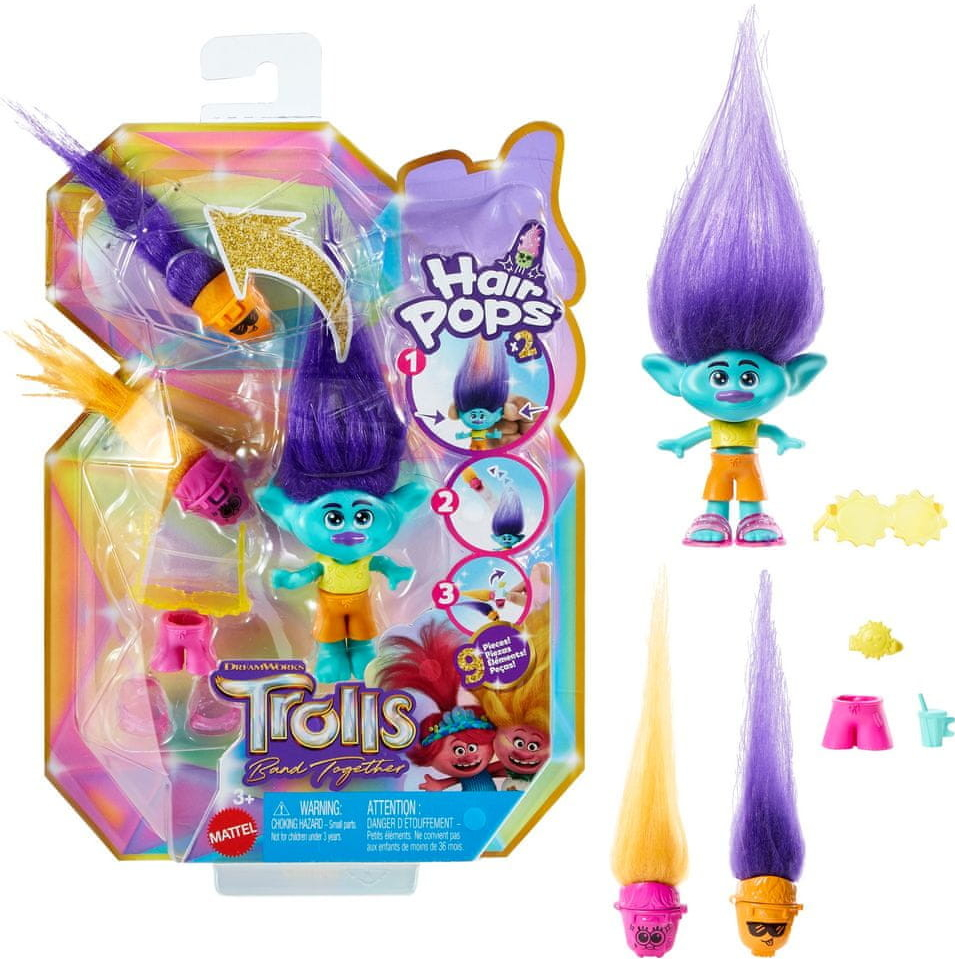 Mattel Trolls hair pops Větvík