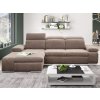 Rohová sedacia súprava Odessa, svetlo hnedá látka, ľavý roh